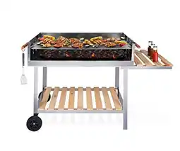 Amazon BBQ Collection - Barbecue - met Wielen - RVS - 2 Roosters aanbieding