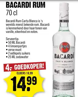 Dirck 3 Bacardi rum aanbieding