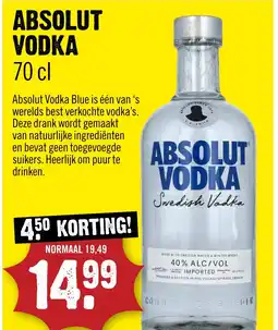 Dirck 3 ABSOLUT VODKA aanbieding