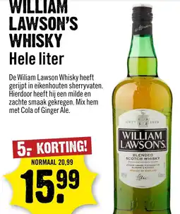Dirck 3 William lawson's whisky aanbieding