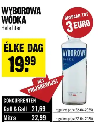 Dirck 3 Wyborowa wodka aanbieding