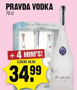 Dirck 3 Pravda vodka aanbieding