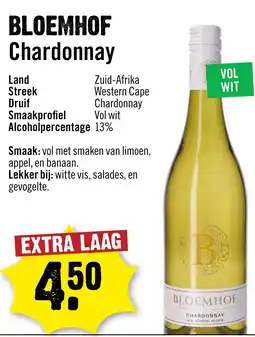 Dirck 3 Bloemhof chardonnay aanbieding