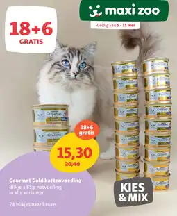 Maxi Zoo Gourmet Gold kattenvoeding aanbieding