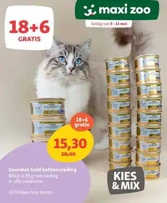 Maxi Zoo Gourmet Gold kattenvoeding aanbieding