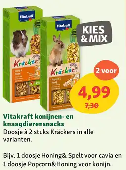 Maxi Zoo Vitakraft konijnen- en knaagdierensnacks aanbieding
