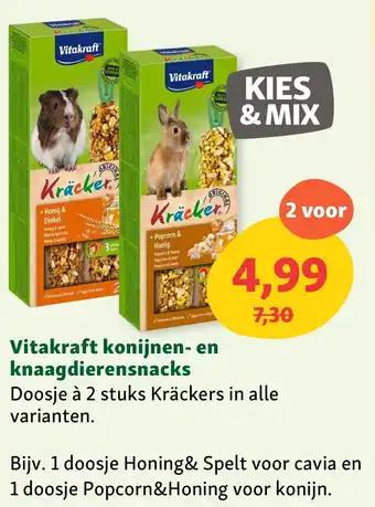 Maxi Zoo Vitakraft konijnen- en knaagdierensnacks aanbieding