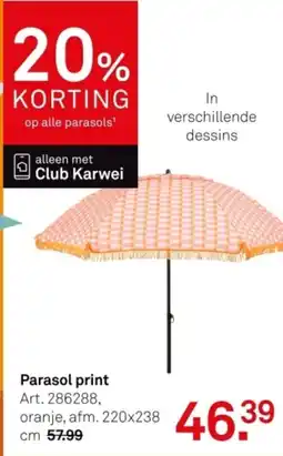 Karwei Parasol print aanbieding