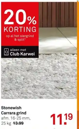 Karwei Stonewish Carrara grind aanbieding
