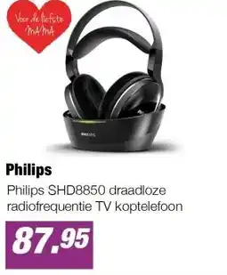 EP Philips SHD8850 draadloze radiofrequentie TV koptelefoon aanbieding