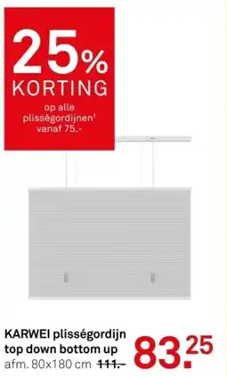 Karwei Karwei plisségordijn top down bottom up aanbieding