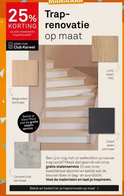 Karwei Trap-renovatie aanbieding