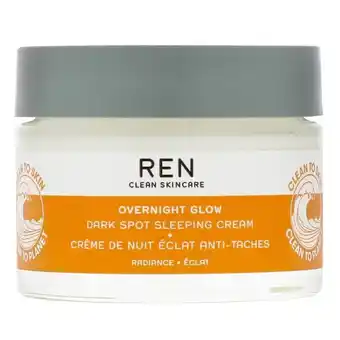 Douglas REN Clean Skincare Overnight Glow Dark Spot Sleeping Cream aanbieding