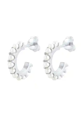 Douglas Elli Elli Oorbellen Dames Creolen Elegant met synthetische parels in 925 Sterling Zilver aanbieding