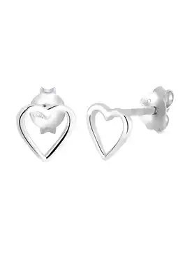 Douglas Elli Dames Oorsteker Hart Basis in 925 sterling zilver aanbieding