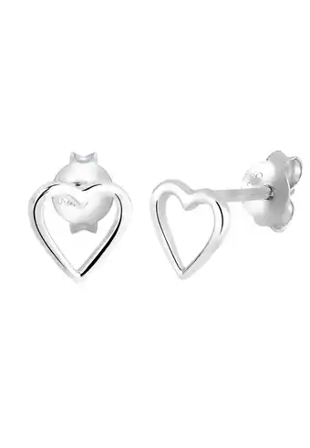 Douglas Elli Dames Oorsteker Hart Basis in 925 sterling zilver aanbieding