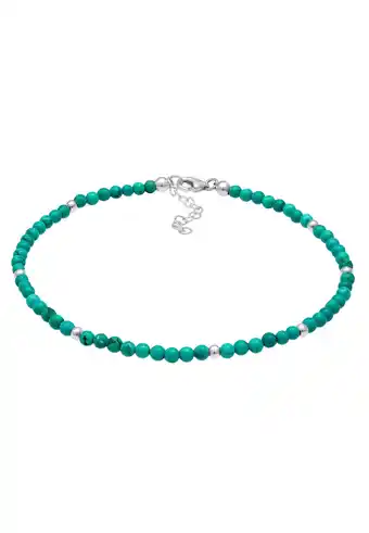 Douglas Nenalina Enkelband van Turquoise Agaat en Zilveren Balletjes van 925 Sterling Zilver aanbieding