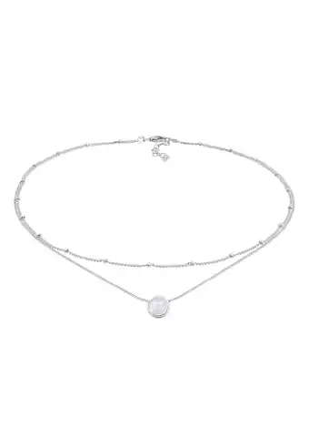 Douglas Elli Dames Choker Basis laag met Maansteen in 925 Sterling Zilver aanbieding