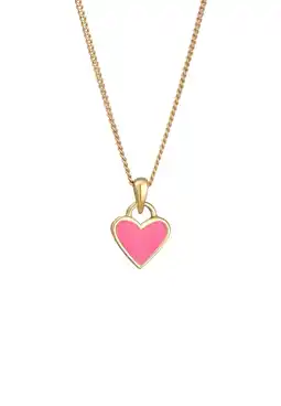 Douglas Elli Dames Hart Hanger Liefde met Emaille rood in 925 Sterling Zilver Verguld aanbieding