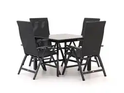 Kees Smit Bellagio Avio/Sestino 90cm dining tuinset 5-delig verstelbaar aanbieding