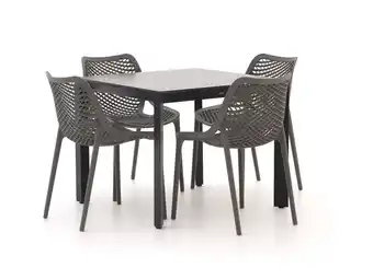 Kees Smit Forza Ripi/Sestino 90cm dining tuinset 5-delig stapelbaar aanbieding