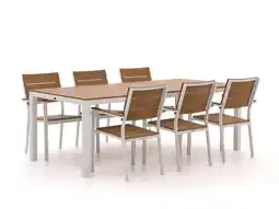 Kees Smit Bellagio Fidenza 220cm dining tuinset 7-delig stapelbaar aanbieding