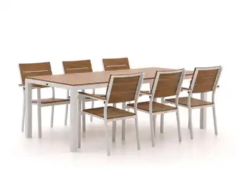 Kees Smit Bellagio Fidenza 220cm dining tuinset 7-delig stapelbaar aanbieding