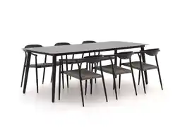 Kees Smit Manifesto Cavone/Sora 220cm dining tuinset 7-delig stapelbaar aanbieding