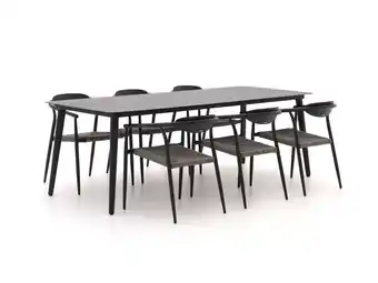 Kees Smit Manifesto Cavone/Sora 220cm dining tuinset 7-delig stapelbaar aanbieding