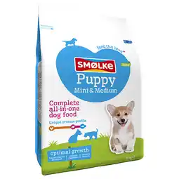 Zooplus 25% korting! Smolke Puppy Mini-Medium / Maxi Optimal Growth droogvoer voor honden 2 x 3 kg aanbieding