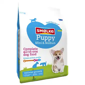 Zooplus 25% korting! Smolke Puppy Mini-Medium / Maxi Optimal Growth droogvoer voor honden 2 x 3 kg aanbieding