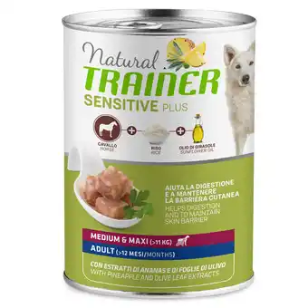 Zooplus 400g met paard, rijst en olie Sensitive Plus Adult Trainer Natuurlijk Umido Cani aanbieding