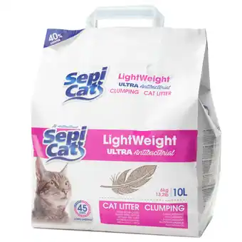 Zooplus 20% Korting! Sepicat Lightweight Ultra Antibacterial kattenbakvulling 10L aanbieding