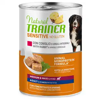 Zooplus 400 g Natural Trainer Sensitive Adult Medium & Maxi No Gluten Konijn natvoer voor honden aanbieding