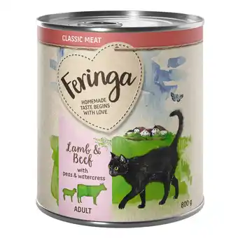 Zooplus 24 x 800 g Feringa Classic Meat Menu - Lam & Rund aanbieding