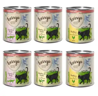 Zooplus 24 x 800 g Feringa Classic Meat Menu - Mixpakket 2 (Gevogelte, Lam & Konijn, Kip & Forel) aanbieding