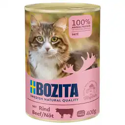 Zooplus Bozita 6 x 410 g Nat Kattenvoer - Rund aanbieding