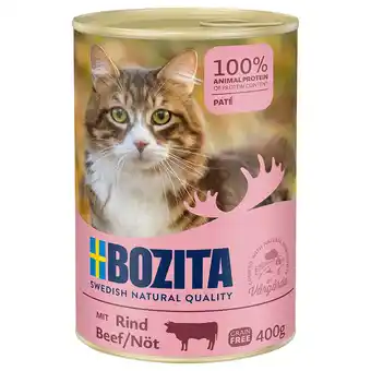 Zooplus Bozita 6 x 410 g Nat Kattenvoer - Rund aanbieding