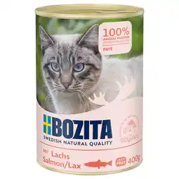 Zooplus Bozita 6 x 410 g Nat Kattenvoer - Zalm aanbieding