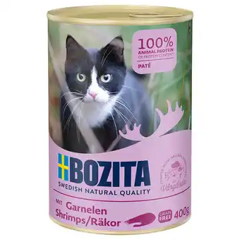 Zooplus Bozita 6 x 410 g Nat Kattenvoer - Garnalen aanbieding