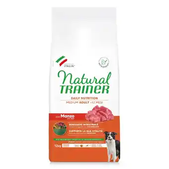 Zooplus Trainer Natural Medium met Rundvlees, Rijst & Ginseng - 12 kg aanbieding