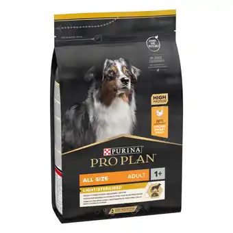 Zooplus 3kg All Size Adult Light/Sterilised Optiweight Kip & Rijst Pro Plan Hondenvoer aanbieding