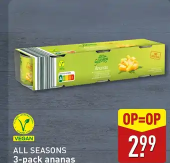 ALDI All seasons 3-pack ananas aanbieding