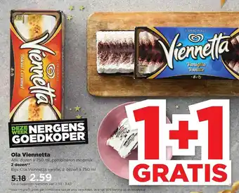 PLUS Ola Viennetta 1+1 Gratis aanbieding