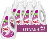 Bol.com Omo Vloeibaar Wasmiddel - Kleur - 6 x 19 wasbeurten - Voordeelverpakking aanbieding