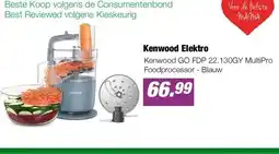 EP Kenwood GO FDP 22.130GY MultiPro Foodprocessor - Blauw aanbieding