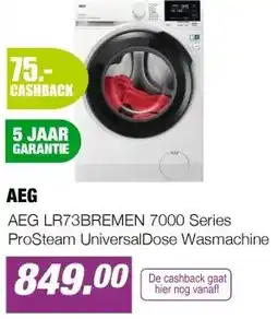 EP AEG LR73BREMEN 7000 Series ProSteam UniversalDose Wasmachine aanbieding