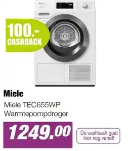 EP Miele TEC655WP Warmtepompdroger aanbieding