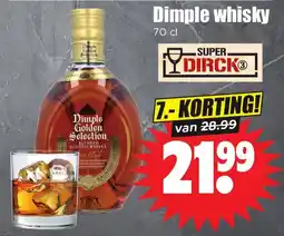 Dirk Dimple whisky aanbieding