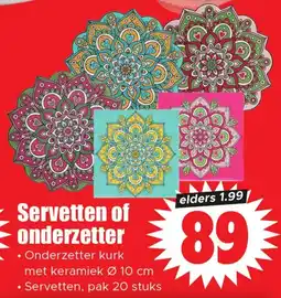 Dirk Servetten of onderzetter aanbieding